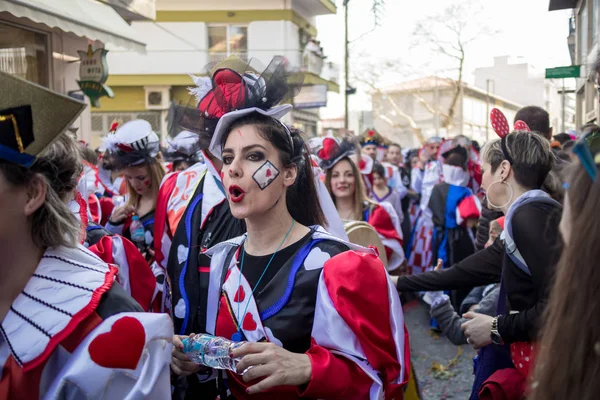 Греческий фестиваль маскарад в Ксанти, момент — стоковое фото