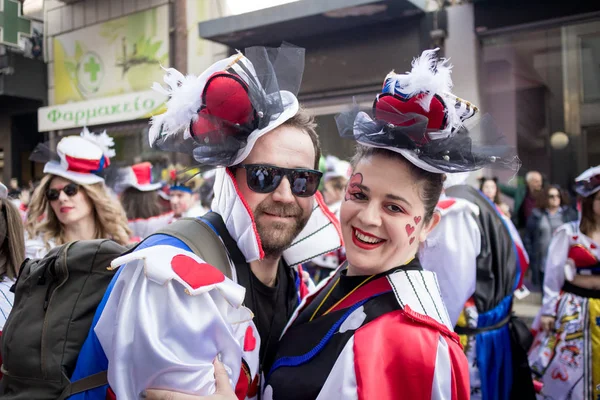 Grekisk maskerad Festival i Xanthi, moment — Stockfoto