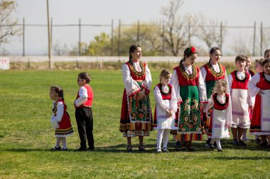 Bulgarian folklore and masquerade festival Varvara clipart