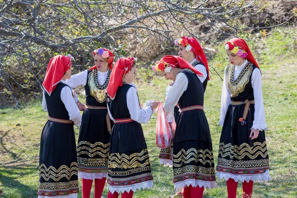 Bulgar folklor ve maskeli balo festival Harmanlı, Arsin — Stok fotoğraf