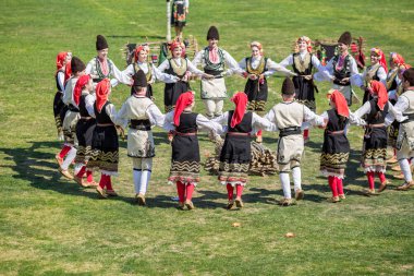 Bulgarian folklore and masquerade festival Varvara clipart
