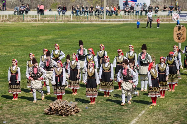 Болгарський фольклор і маскарад фестивалю Варвари — стокове фото