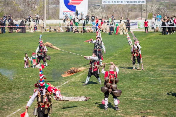 Bulgarian folklore and masquerade festival Varvara — Stock Photo, Image