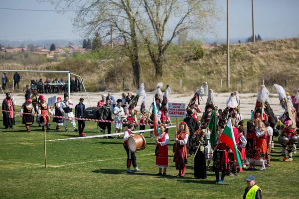Болгарський фольклор і маскарад фестивалю Варвари — стокове фото