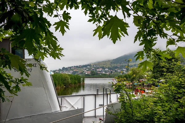 Pemandangan desa Danau, Pulau Ioannina, Yunani — Stok Foto