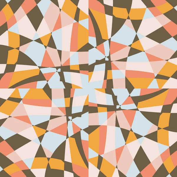 Kaleidoskop Mosaik Fliese Hintergrund Vektor Muster Design. — Stockvektor