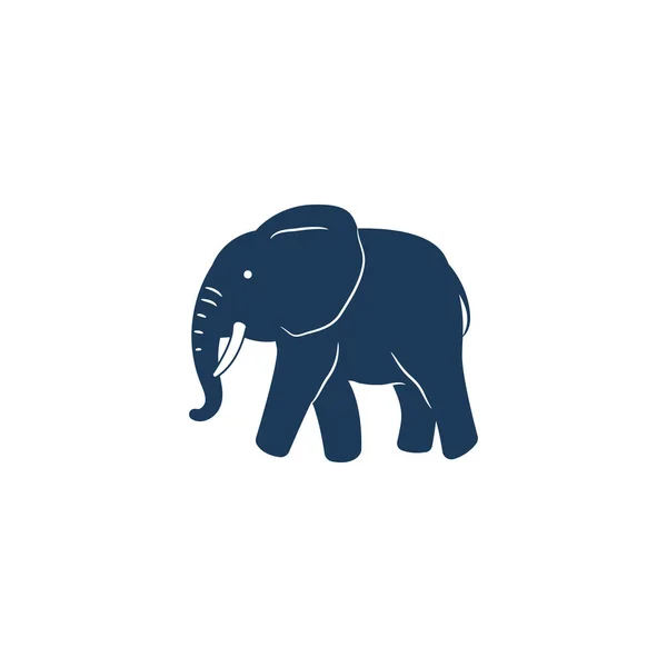 Изолированная иллюстрация синего слона . — стоковый вектор