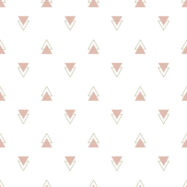 Mode einfach rosa Dreieck geometrisches Vektormuster. — Stockvektor