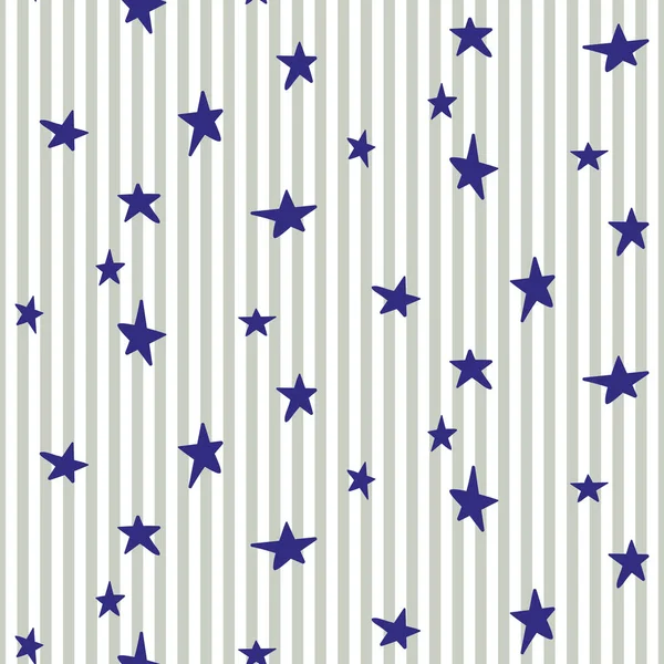 Étoiles et rayures motif vectoriel sans couture. Linge de lit bébé répéter fond pour imprimer . — Image vectorielle