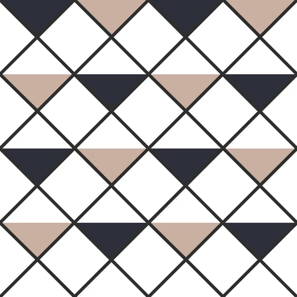 Karierte abstrakte farbige Dreiecke nahtloser Hintergrund. Vektorillustration. — Stockvektor