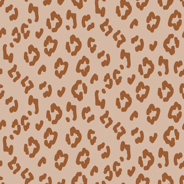 Wildtier Haut Geparden Mode Flecken nahtlose Muster braune Textur. — Stockvektor