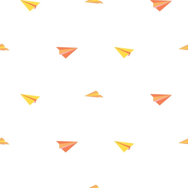 Seamless pattern paper planes minimalistic tribal style vector. — Stock Vector