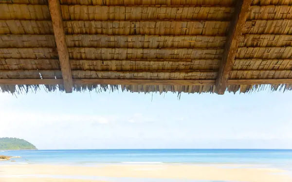 Muestra Vista Desde Interior Del Pabellón Backgorund Playa —  Fotos de Stock