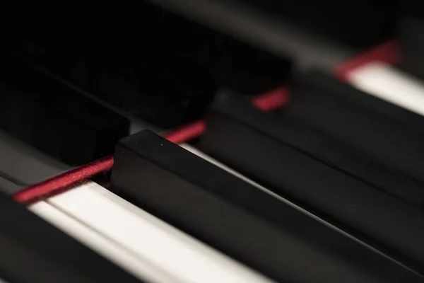 Sebuah Bagian Dari Keyboard Grand Piano — Stok Foto