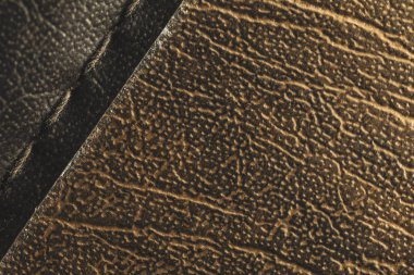 Kahverengi deri dikişli