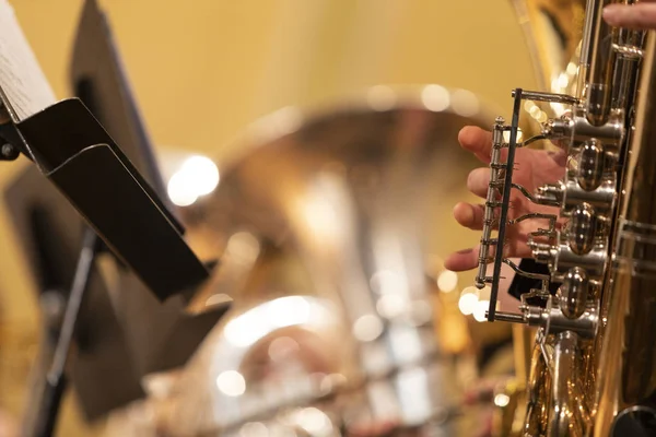 Person Playing Tuba — Stock Photo, Image