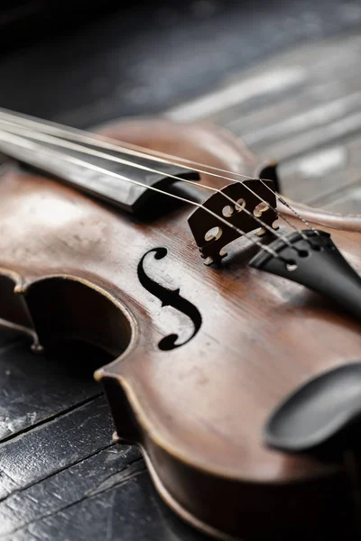 Part Violin Viola Wood Background — Stock Photo, Image