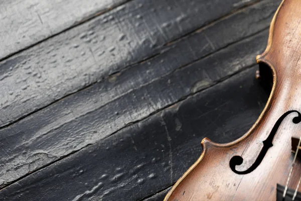 Part Violin Viola Wood Background — Stock Photo, Image