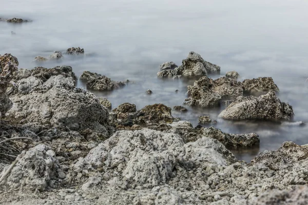 Eine Lange Belichtung Von Salzformationen Mono Lake Kalifornien — Stockfoto