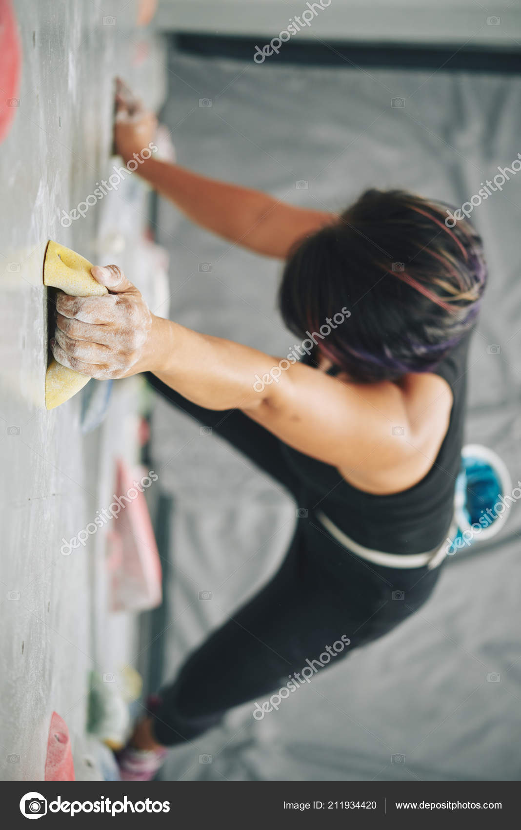 Sportive Woman Climbing Wall Stock Photo by ©DragonImages 211934420