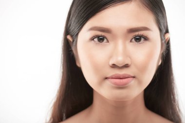 Stüdyo temiz deri Vietnamlı Bayan portresi