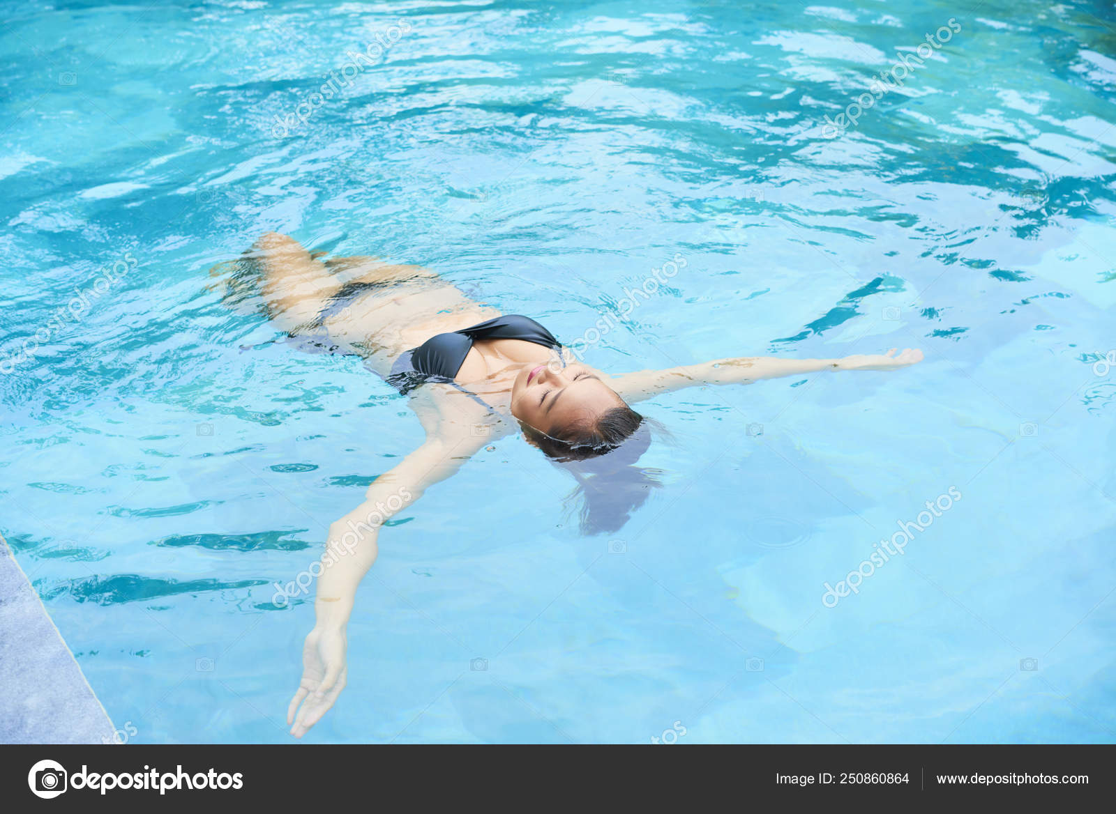 swimming in bikini