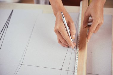 El kol terzi çizim moda desen