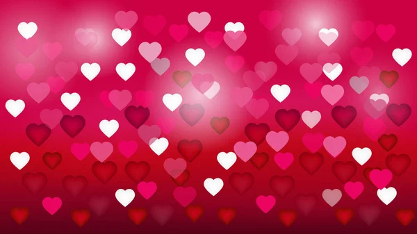 Abstract Pink Heart Bokeh Background Valentine Day — стоковый вектор