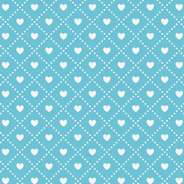 Vector Seamless Pattern Hearts Holiday Repeating Texture Simple Background Valentine — Stock Vector