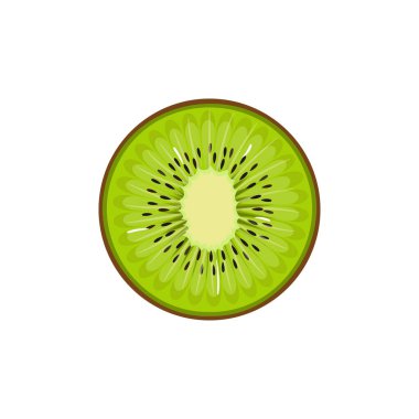 Beyaz arkaplandaki kesikte kivi meyvesi izole et