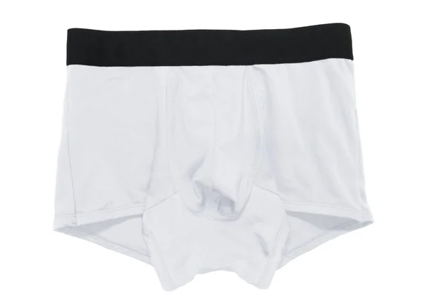 Slip Boxer Couleur Blanche Sur Fond Blanc — Photo