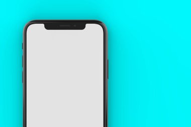 Mock-up akıllı telefon boş ekran yakın çekim görünümü
