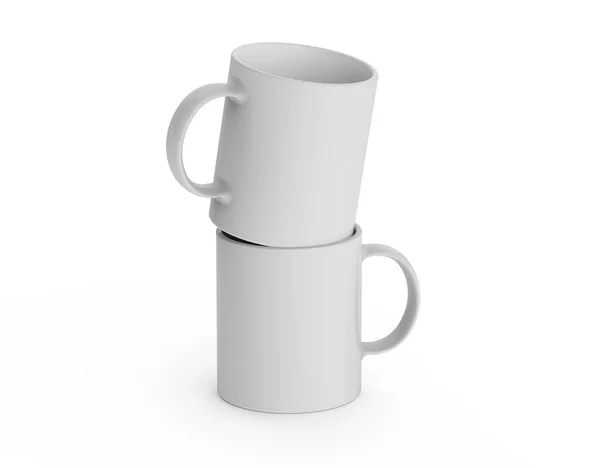 Blank Ceramic Mug Cup Put Cup Cup White Background — Stock Photo, Image