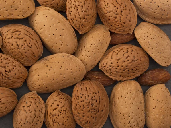 Lots Almond Closeup Top View — Stock Photo, Image