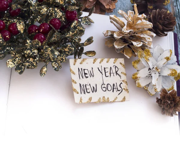 休日の装飾との新年の解像度の概念 — ストック写真