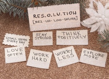 Yeni yıl kararları ile tatil dekorasyon