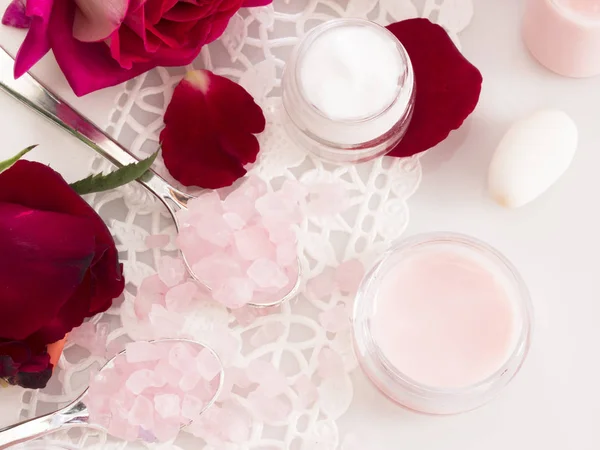 Naturkosmetik Färska Som Våren Blommor Begrepp — Stockfoto