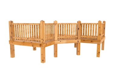 3D render. Ladin Ahşap Teras, sundurma veya balkon Illustration. Beyaz arka plan üzerinde izole