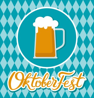 Oktoberfest el yazısıyla yazılmış yazı. Oktoberfest Tipografi vektör tasarımı tebrik kartları ve afiş için. Almanca çeviri - Octoberfest 2018 hoş geldiniz. Vektör çizim