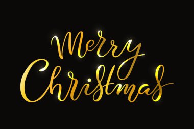 Poster yazı çizilmiş Merry Christmas tipografi el