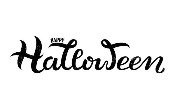 Vektor Fröhliche Halloween Party Einladung Handskizzierte Schrift Strukturierter Hintergrund Vorlage — Stockvektor