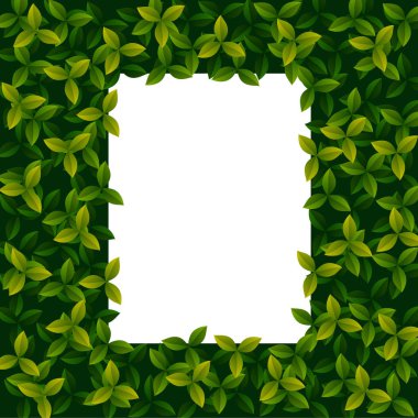 Bahar, yaz tipografi poster ile şirin bitkiler, çiçekler üzerinde beyaz izole düz stilde. Vektör çizim, Woman's Day, anneler günü sınır, tebrik kartları, davetiyeler için çerçeve için çerçeve.