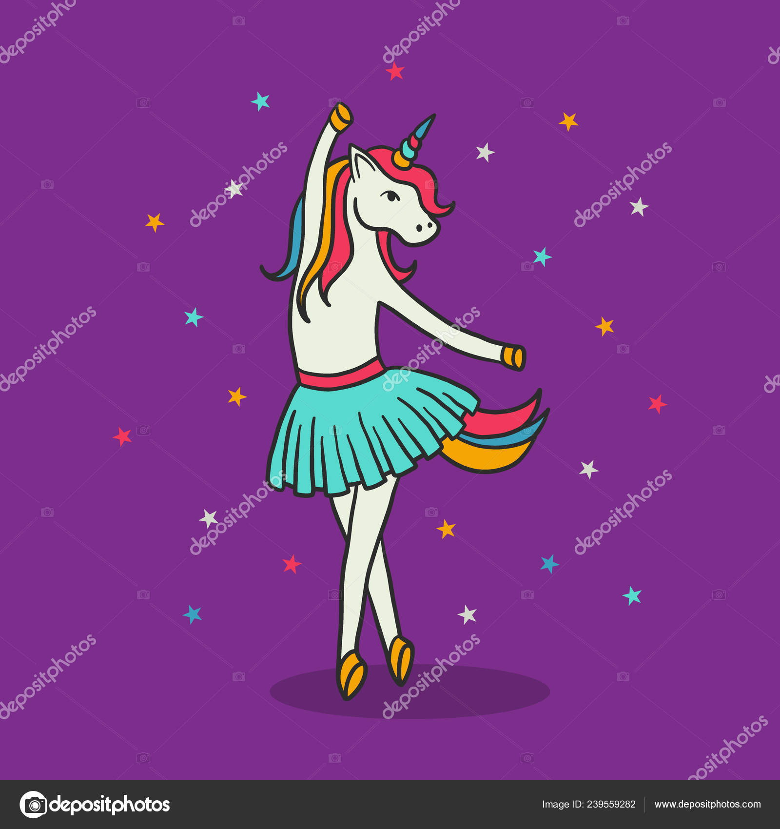 unicorn wearing a tutu
