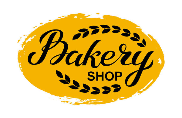 Карта логотипа булочной. Типографика ручная рисованная векторная иллюстрация, плакат с колосьями пшеницы. Шаблон баннера
.