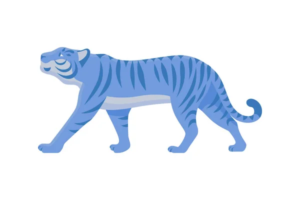 Астрологія Китайський вектор тигрів (синій колір) — стоковий вектор
