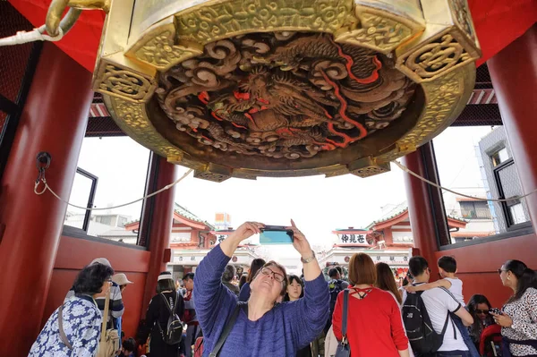 Tokyo Japan Maart 2018 Sensoji Tempel Wijk Asakusa Populaire Toeristen — Stockfoto