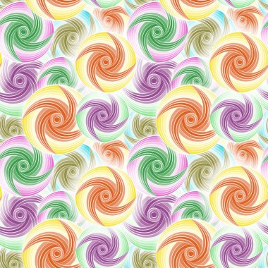 Soyut vektör Seamless modeli. Geometrik eğrisi öğeleri.