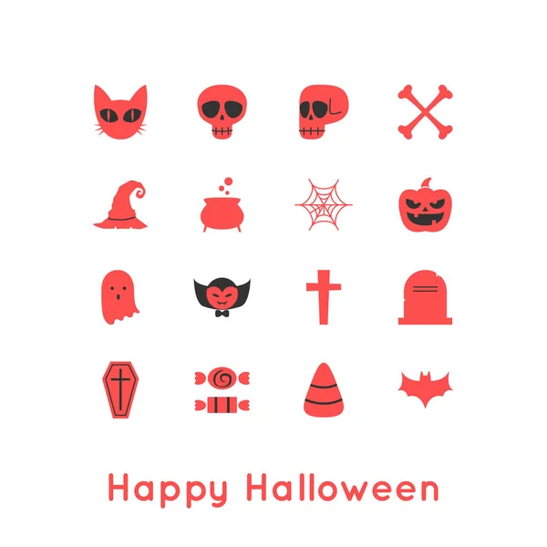 Šťastný Halloween Kartu Dvě Ikony Halloween — Stockový vektor