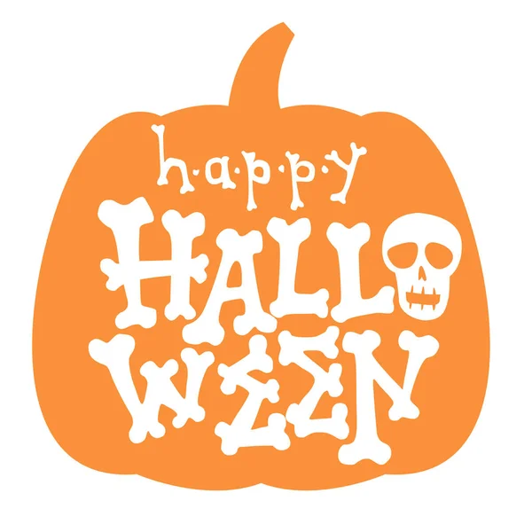 Feliz Tarjeta Halloween Tarjeta Letras Halloween — Vector de stock