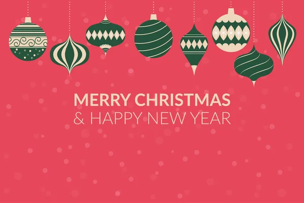 merry christmas greeting card,christmas balls,happy holiday illustration